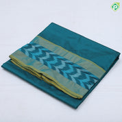 Solid dark color body design contrast ikkat design border 10 yards silk cotton saree