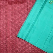 Peach Pink Thread Work Design With Mango And Thilagam Silver Border Trendy Silk Saree