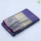 Pink gold zari checks and elephant butta design self gold zari peacock and zig zag border Art silk saree