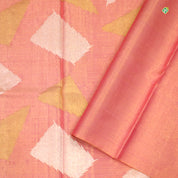 Bubble Cum Pink Triangle Shape Half Tissue Bridal Silks Saree