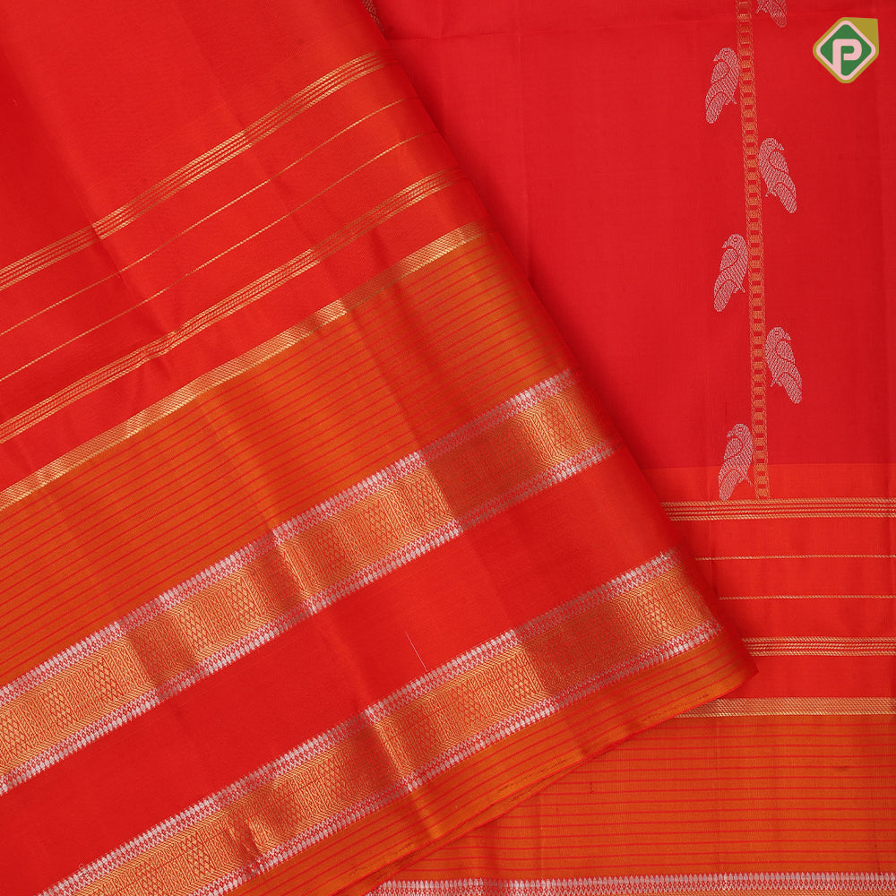 peacock blue silver gold zari bird on ladder design peacock green gold zari lines border soft silk saree