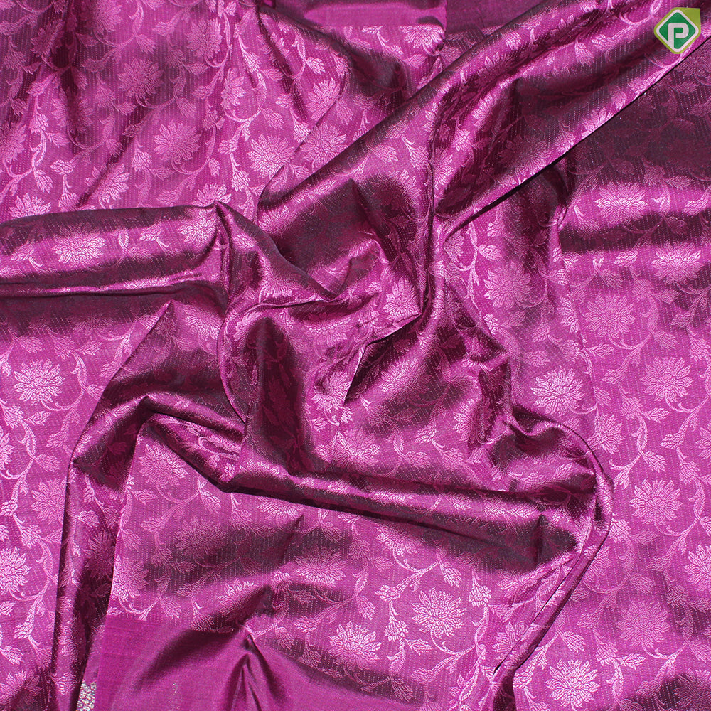 Mulberry Purple Color Silver Zari with self Color Meena Work Border Trendy Silk Saree