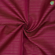 Beetroot pink gold zari vairaoosi lines design dark orange gold zari micro diamond border pattu paavadai lehanka