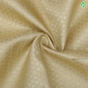 Khaki gold zari brocade floral design red gold zari rangoli and bavanji border pattu paavadai Lehanka