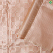 Khaki With Gold Zari Borderless Trendy Designer Silk Saree