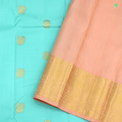 Sea Blue Colour Peacock And Chakra Motifs Traditional Silks Saree