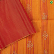 Mustard yellow pink stripes gold zari butta design borderless grand pallu soft silk saree