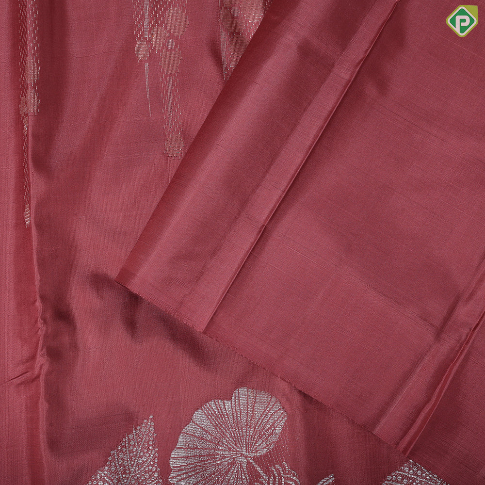 Onion multi color zari raising design silver neem zari leaf border trendy silk saree