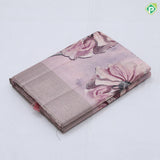 Pastel shades big flower design self color zari border fancy cotton saree