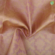 Lavender pink gold zari lotus meena work design Rose pink gold zari rangoli border pattu paavadai lehanka