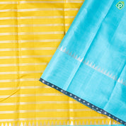Olive Mustard With Silver Zari Even Space Lines Mid Flower Butta Design Border Traditional Silk Saree