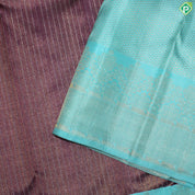 Magenta With Silver Zari Stripes Contrast Ananda Colour Gold Zari Border Traditional Silk Saree