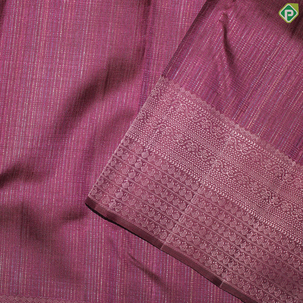 Beetroot Maroon Silver Gold Zari Lines With Self Color Border Trendy Silks Saree