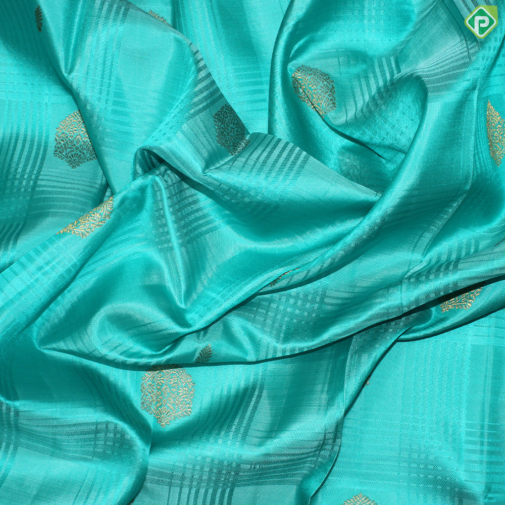 Rexsona Green With Purple Pink Gold Zari Mango Design Border Traditional Silk Saree