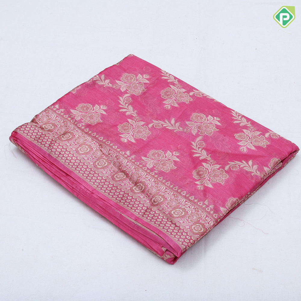 Trending colors grand floral design self grand border fancy tissue organza saree