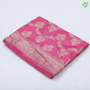 Trending colors grand floral design self grand border fancy tissue organza saree
