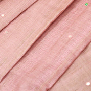 Rose Pink Flower Meena Work With Jamdhani Work Border Pure Tussar Silks Saree