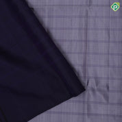 Dark onion pink self checks design black tri color zari round butta border soft silk saree