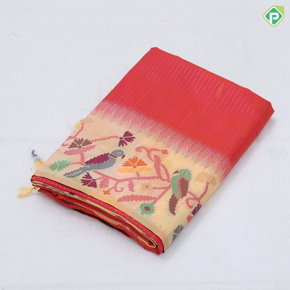 Trending solid colors pythonic design border summer soft fancy material saree