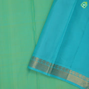 Parrot green dual tone weaved rexona green gold zari mango design border Plain traditional vintage silk saree