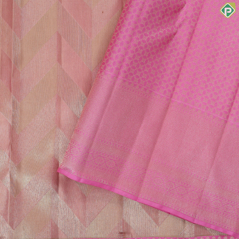 Dark lavender silver gold zari arrow line design beige silver gold zari spin weave design Trendy silk saree