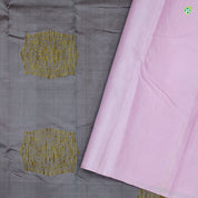 Light Lavender Pink Jute Thread Work Motifs Trendy Silks Saree