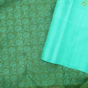 Olive Green Thread Work With Self Color Border Trendy Silk Saree