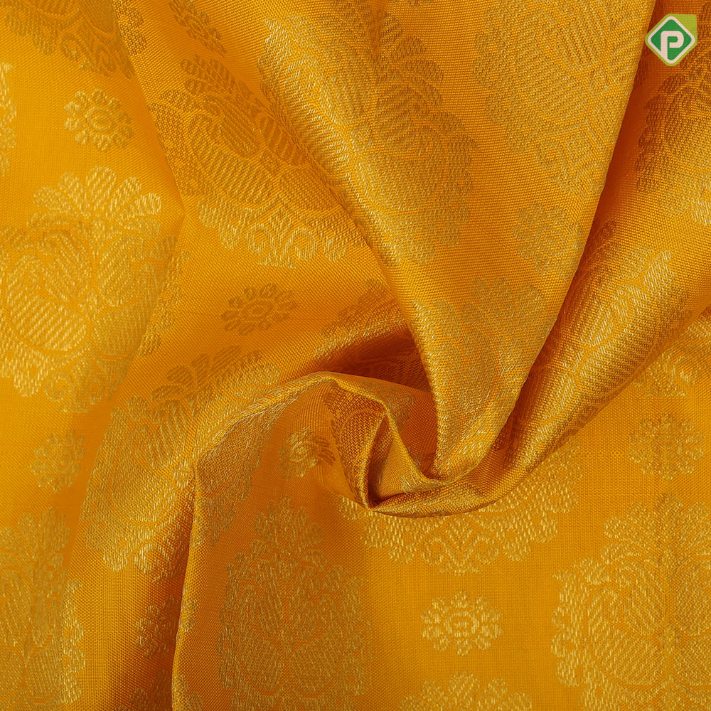 dark yellow gold zari mango butta design maroon gold zari rangoli border pattu paavadai lehanka