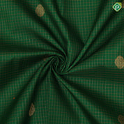 Forest green gold zari annam chakkaram butta rose pink god zari diamond design border pattu paavadai lehanka