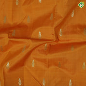 Mustard yellow gold zari fancy flower butta sage green pink gold zari rangoli design one side border silk saree