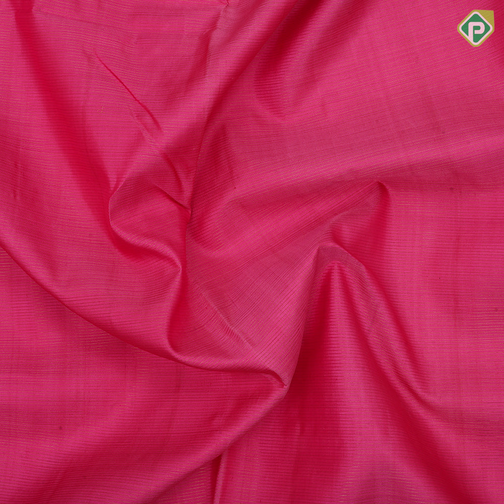 baby pink gold zari lines design self gold zari zig zag mango butta border 9 yards madisar silk saree