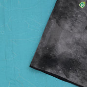 Sea foam green silver zari spider net and dots elephant grey wind design border signature trendy designer silk saree
