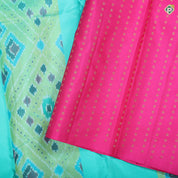 Rexona Green silver Gold Zari Butta Ikkat Pochampalli silk saree