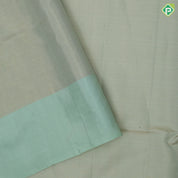 Mint green gold zari by zari tissue weaved design sage green plain border grand pallu soft silk saree