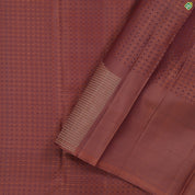 Syrup Brown With Honey Orange Silk Thread Rose Gold Zari Turning Border Bridal Silk Saree