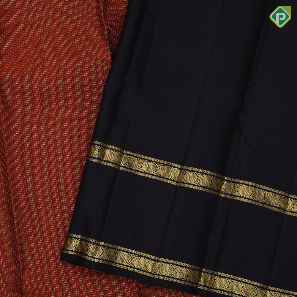 Lavender gold zari vairaoosi checks coffee brown gold zari rettapet border vintage traditional silk saree