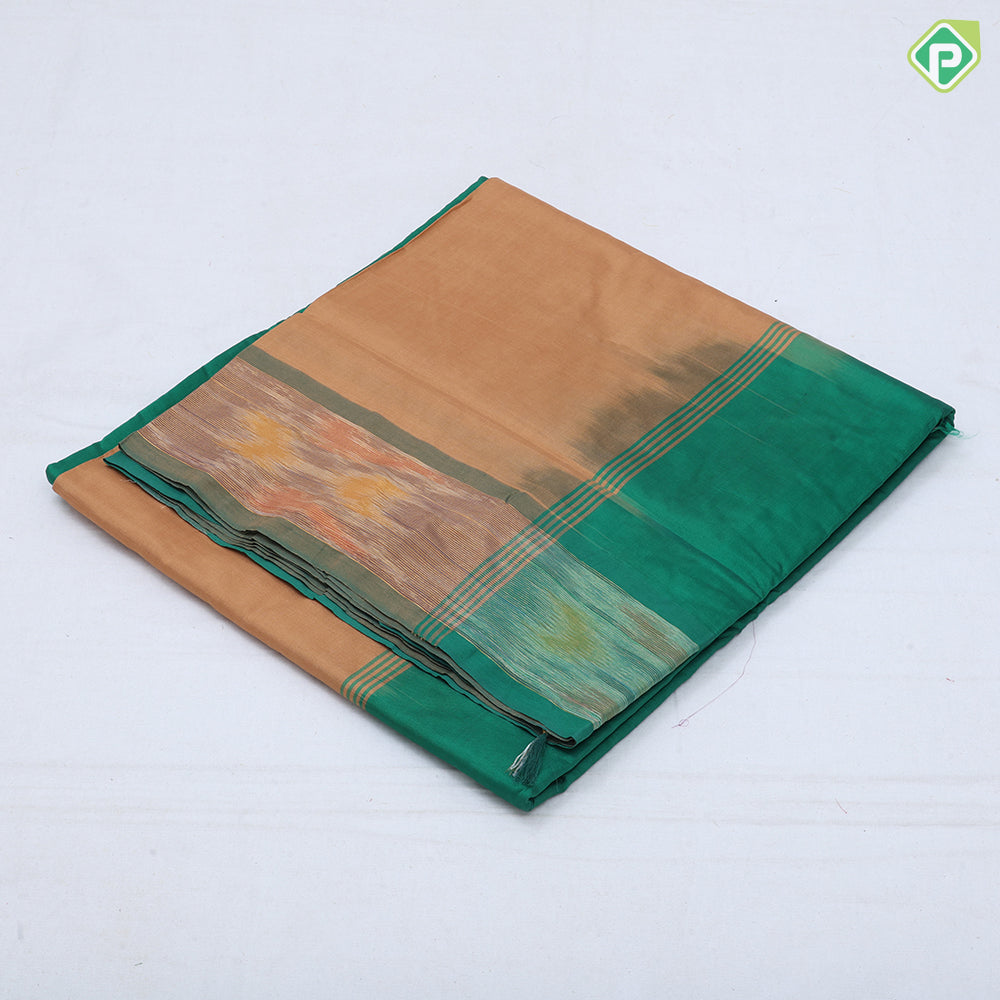 bright shades plain body contrast color border and pallu 9 yards silk cotton saree
