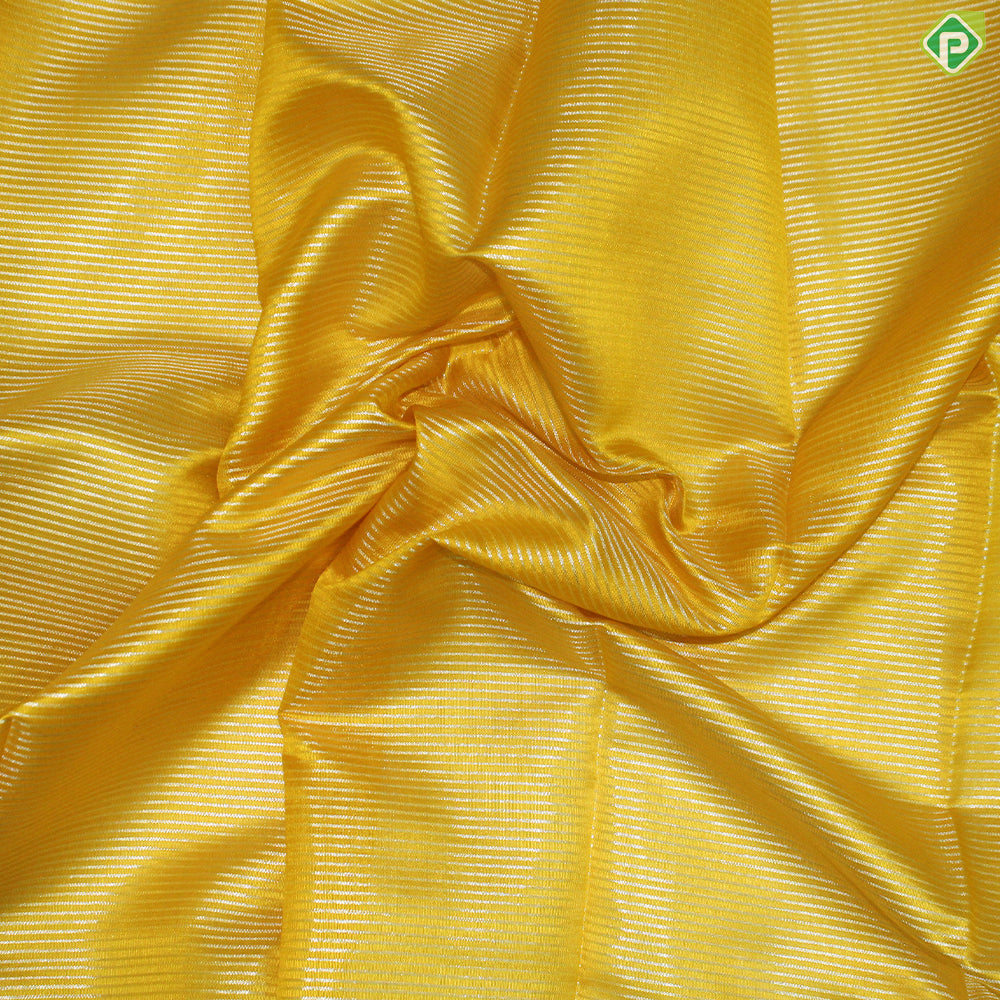 Lemon Yellow Gold Zari With Navy Blue Color Ruthracham Design Tissue Silk Saree
