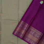 Vanilla Gold Zari Flower Pot Butta Design Pink Colour Floral Mayilkan Border Design Traditional Silk Saree
