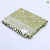 Indigo blue silver zari flower butta design banaras self rangoli border chiffon fancy saree