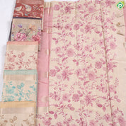 Onion Pink With Copper Zari Cercle Design Semi Tusser Saree