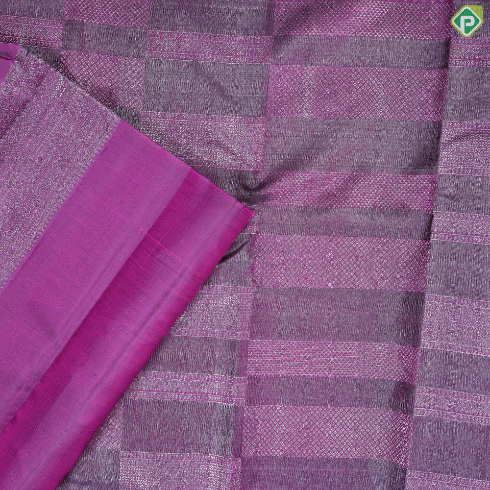 Purple With Neem Zari Contemporary Design Self Colour Trendy Designer Silk Saree