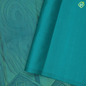 Sea blue base art work inspired design self Netherlands street concept border signature edition silk saree