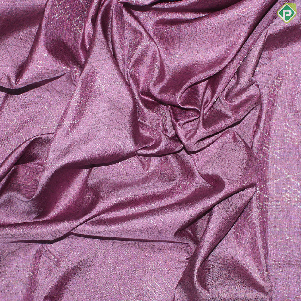 Baby Pink Silver And Gold Zari Pine Tree Design  With Self Color Border Trendy Silk Saree