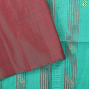 Rexona green red grouped stripes paddy ear design borderless soft silk saree