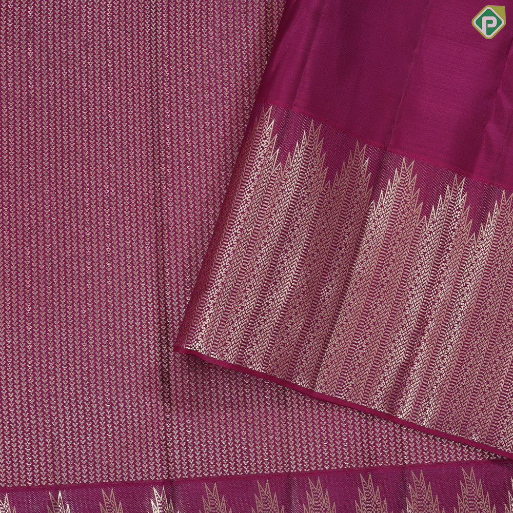 fire Orange silver gold zari fancy Beed stripes design self silver gold zari temple tower trendy tissue silk saree