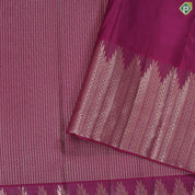 fire Orange silver gold zari fancy Beed stripes design self silver gold zari temple tower trendy tissue silk saree