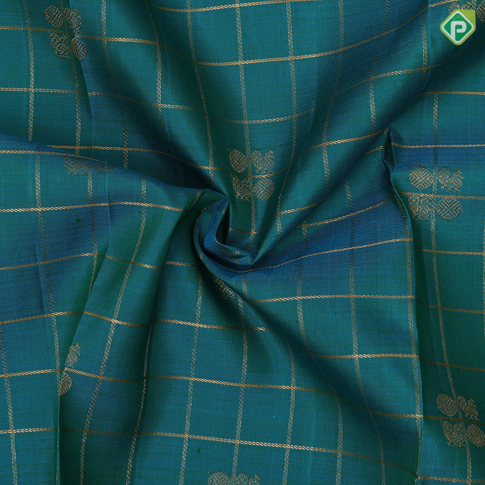 Peacock blue gold zari kattam annam chakkaram design rani pink gold zari annam butta pattu paavadai lehanka