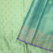 Pista Green Gold Zari Tissue With Rexsona Green Border Trendy  Silk Saree