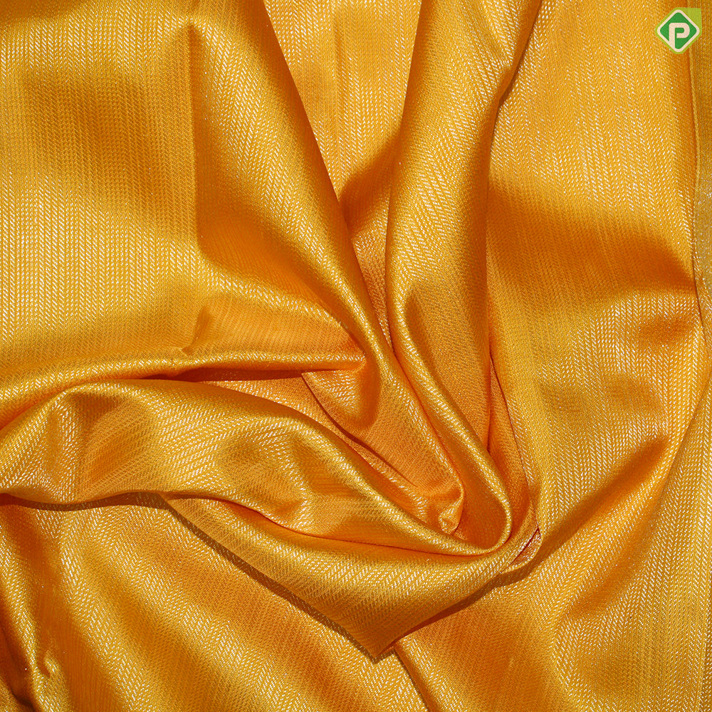 Mustard Yellow Gold Lines With Bottle Green Vanasingaram Design Border Traditional Silk Saree